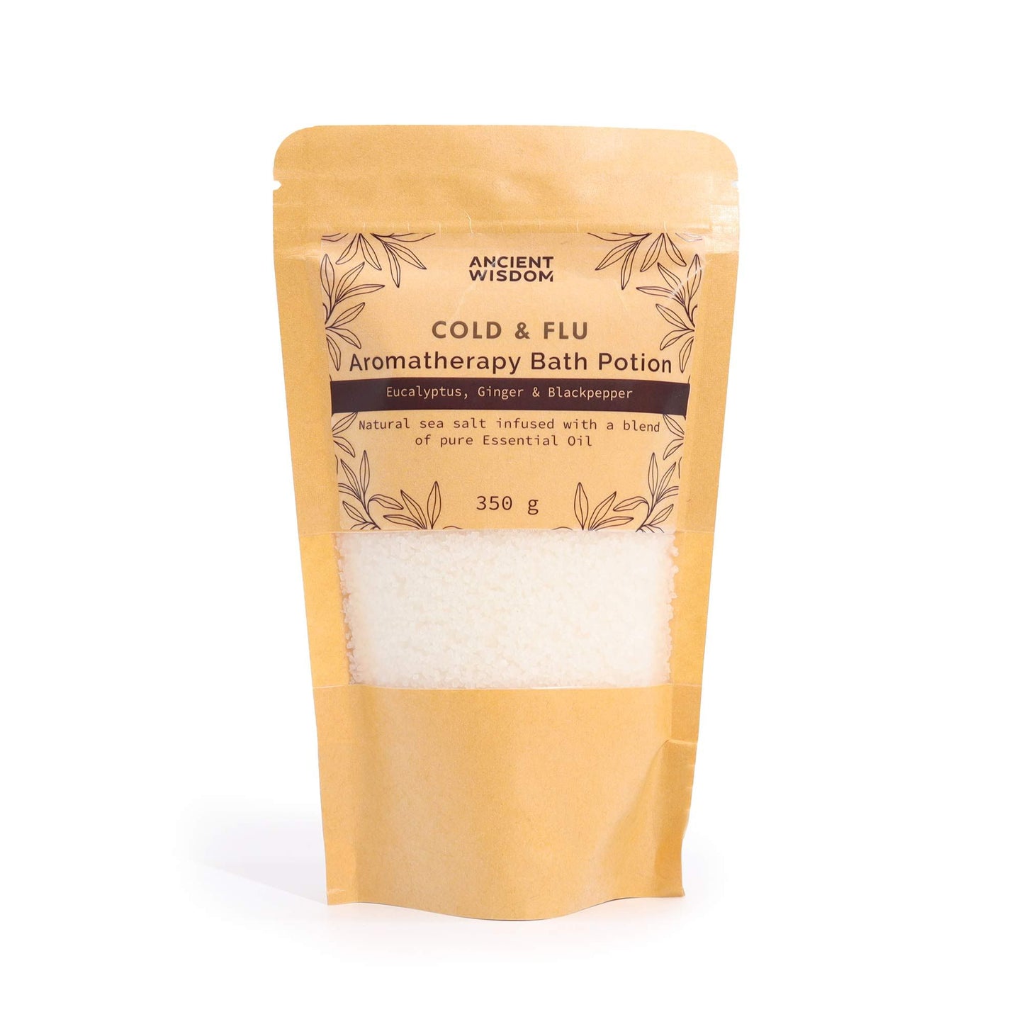 Aromaterapeutický kúpeľový elixír v kraftovom vrecku 350g - Prechladnutie a chrípka