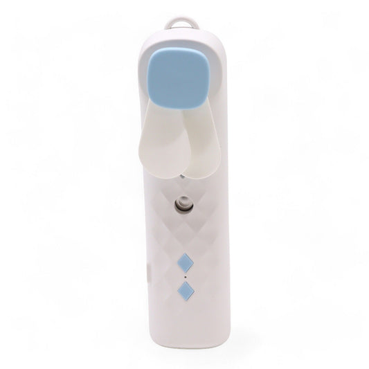 Biely nano sprej na tvár s ventilátorom - nabíjateľný cez USB