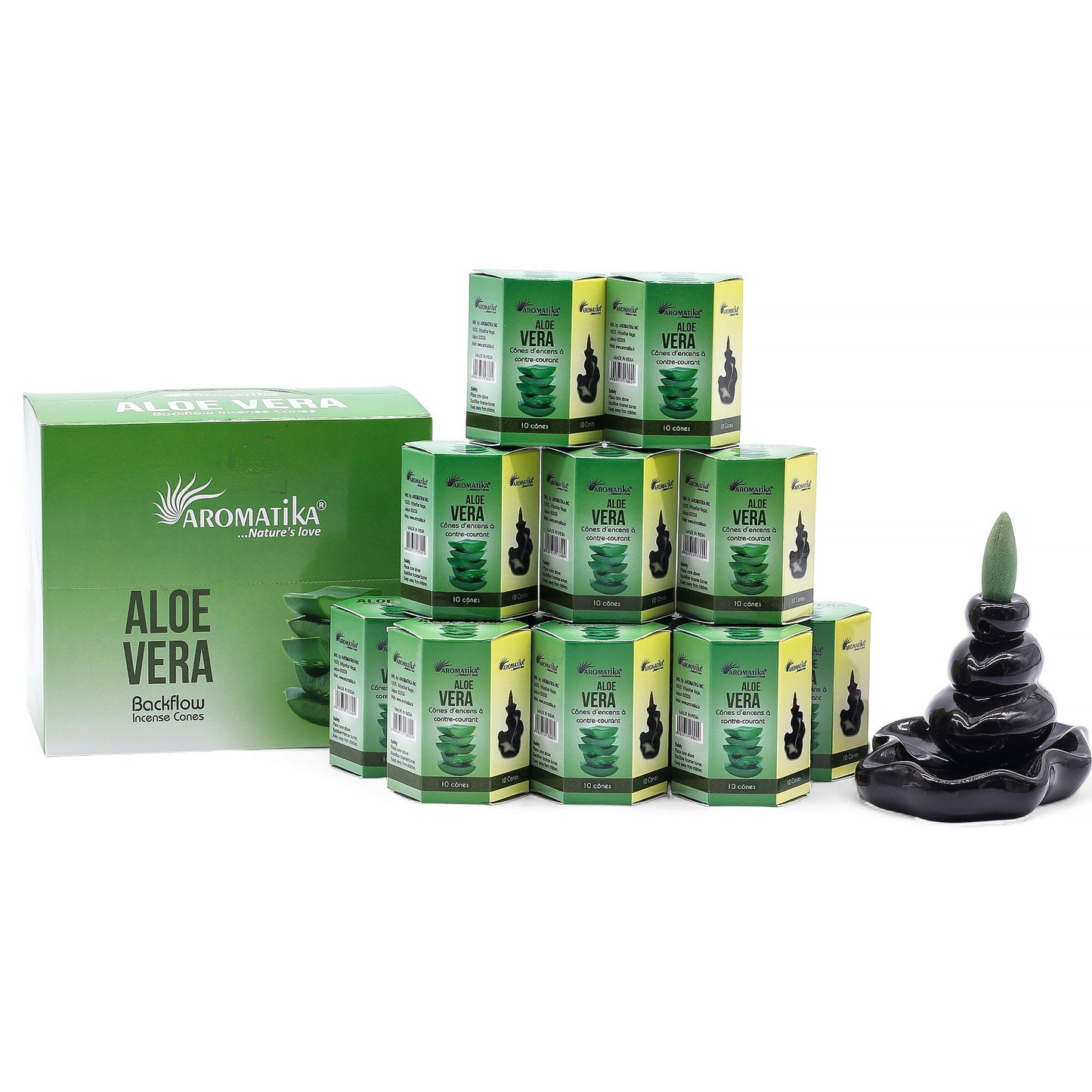 Vonné tyčinky Masala Backflow, balenie 10 kusov - Aloe Vera