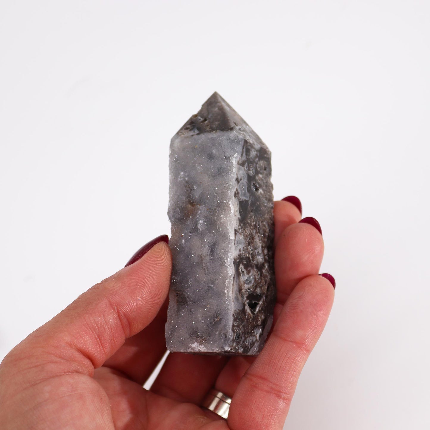 Calsite Side Polished Tower (approx 9-11cm)