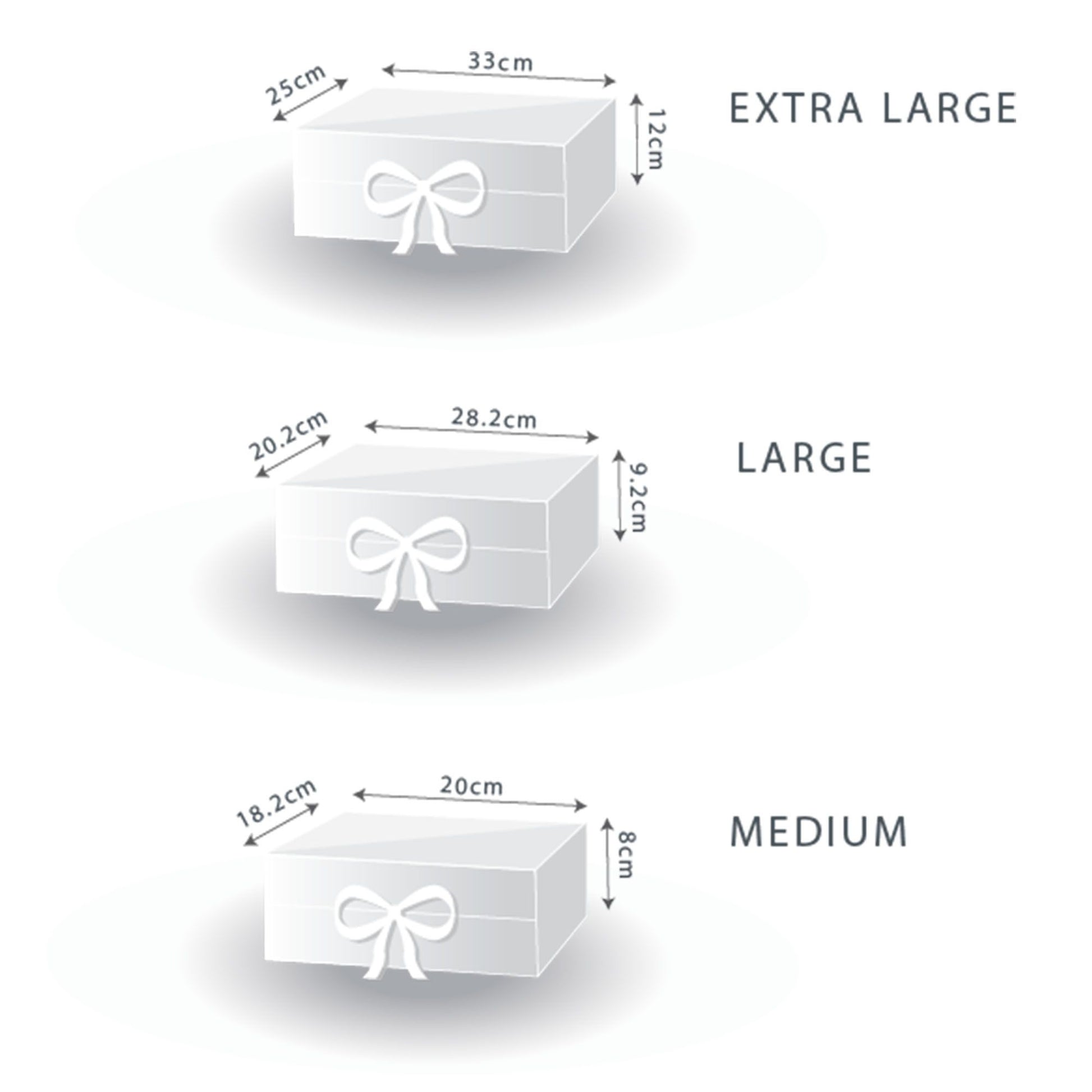 Flat Pack Gift Box - Large  (28.2x20.2x9.2cm) - Ivory