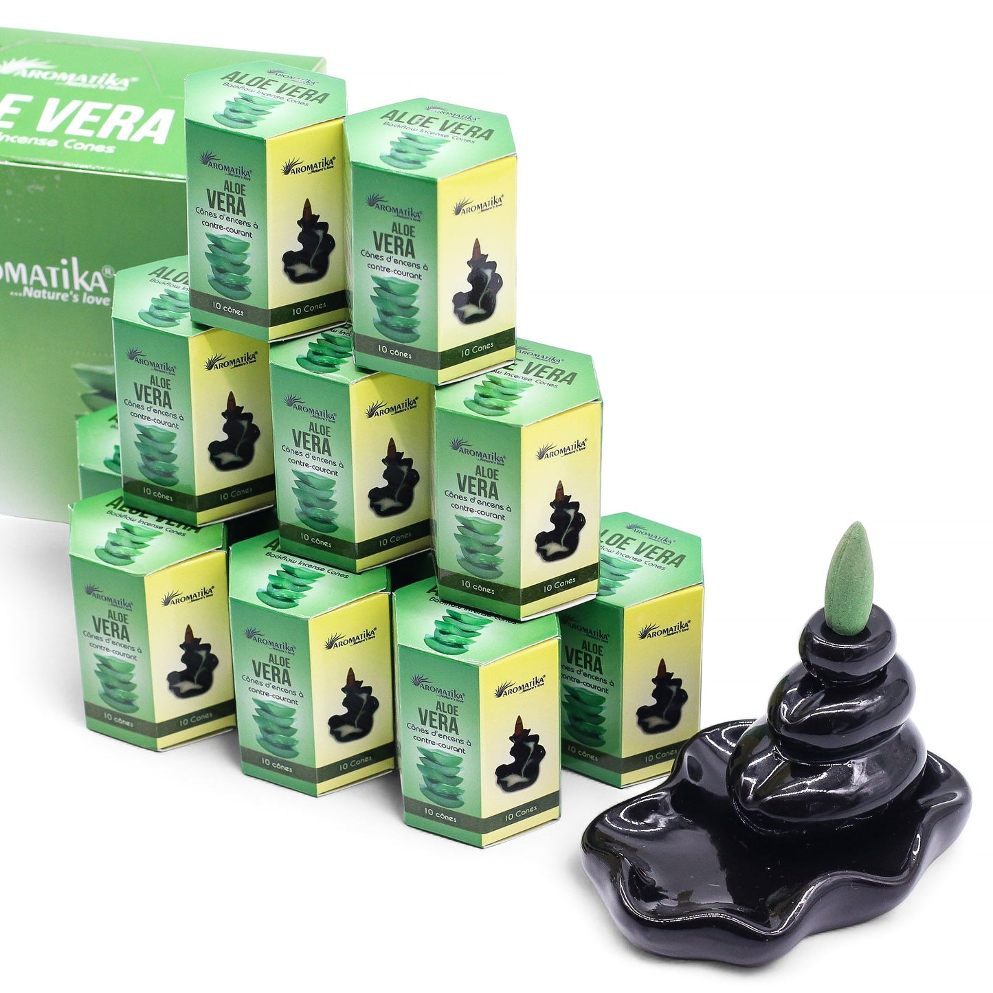 Vonné tyčinky Masala Backflow, balenie 10 kusov - Aloe Vera