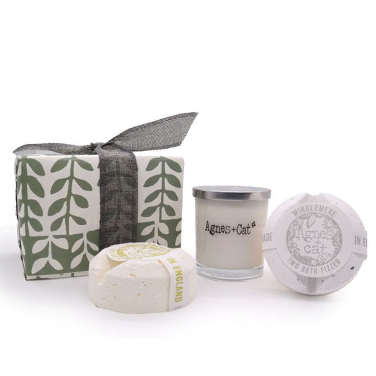 Darčeková krabička - Velvet Moon (Sviečka) + Windermere &amp; Citrus (Šumivé)