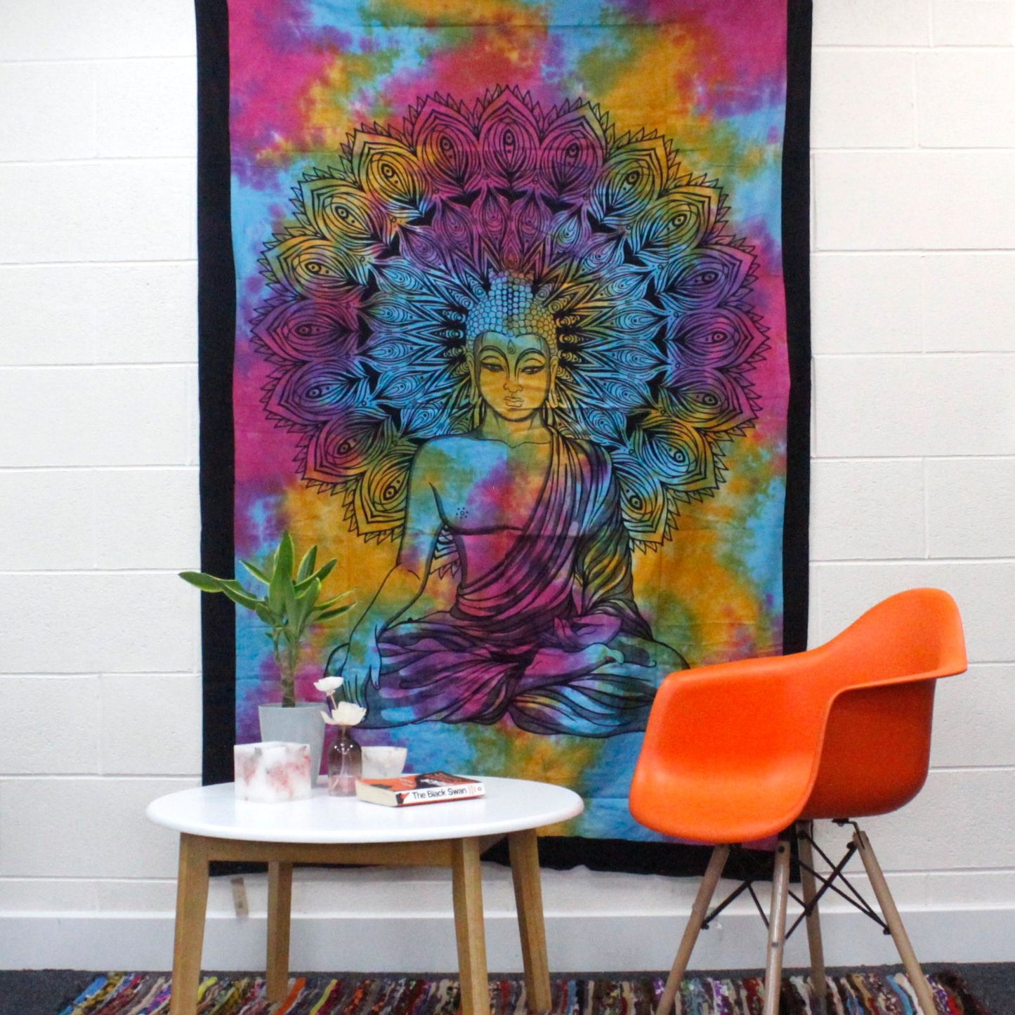 Single Cotton Bedspread + Wall Hanging - Classic Mandala 130cm x 200cm