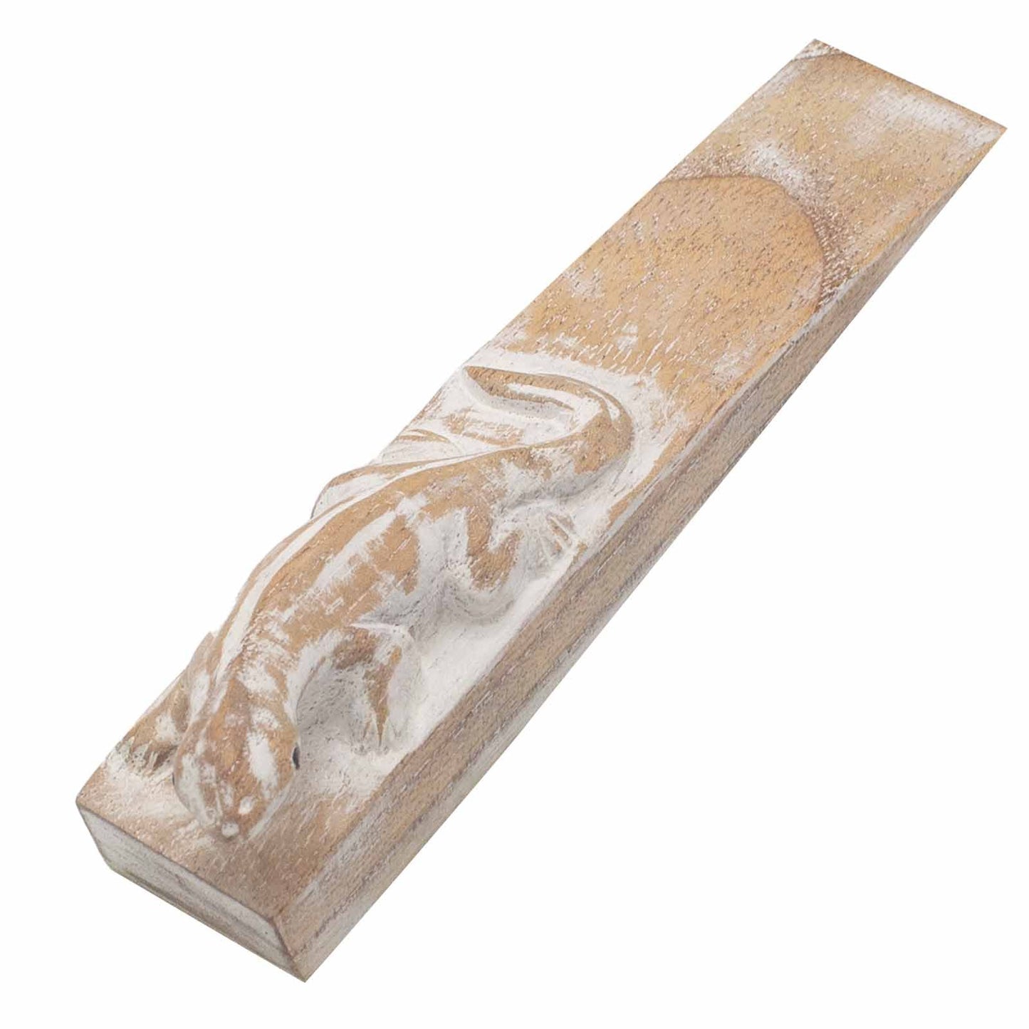 Ručne vyrezávaná zarážka dverí - Gecko