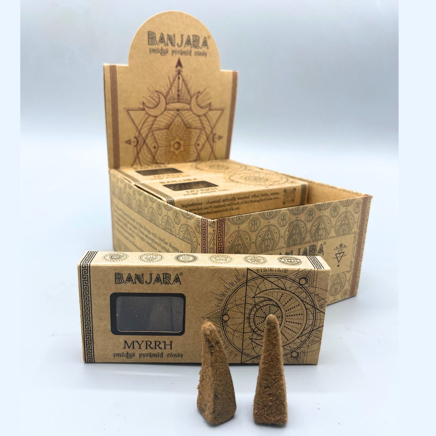 Banjara Smudge Pyramid Cones -  Myrrh