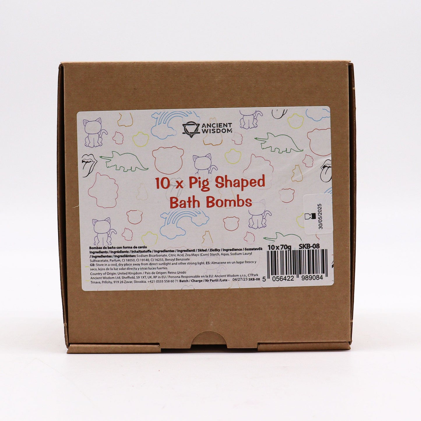 Pig Bathbomb 70g - Vanilla Cupcake