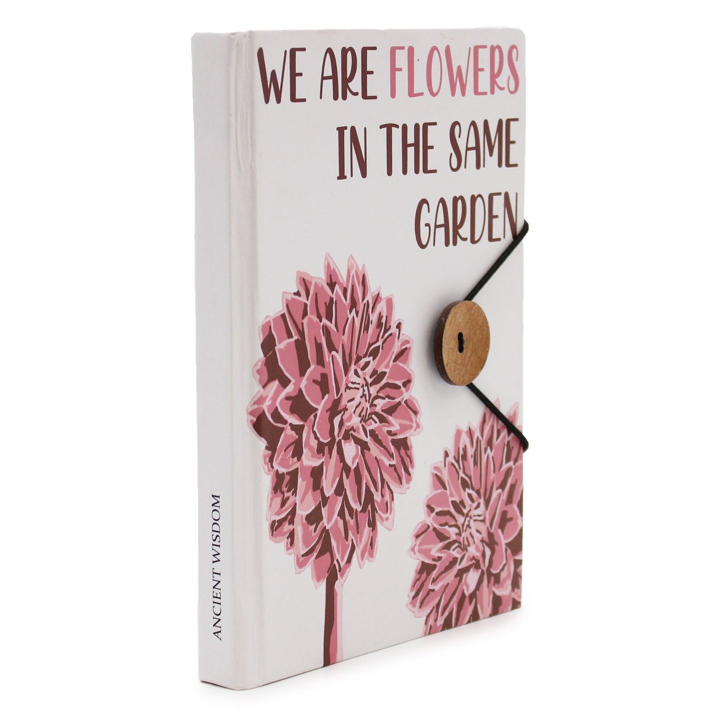 Small Notebook with strap - Flowers in the same garden