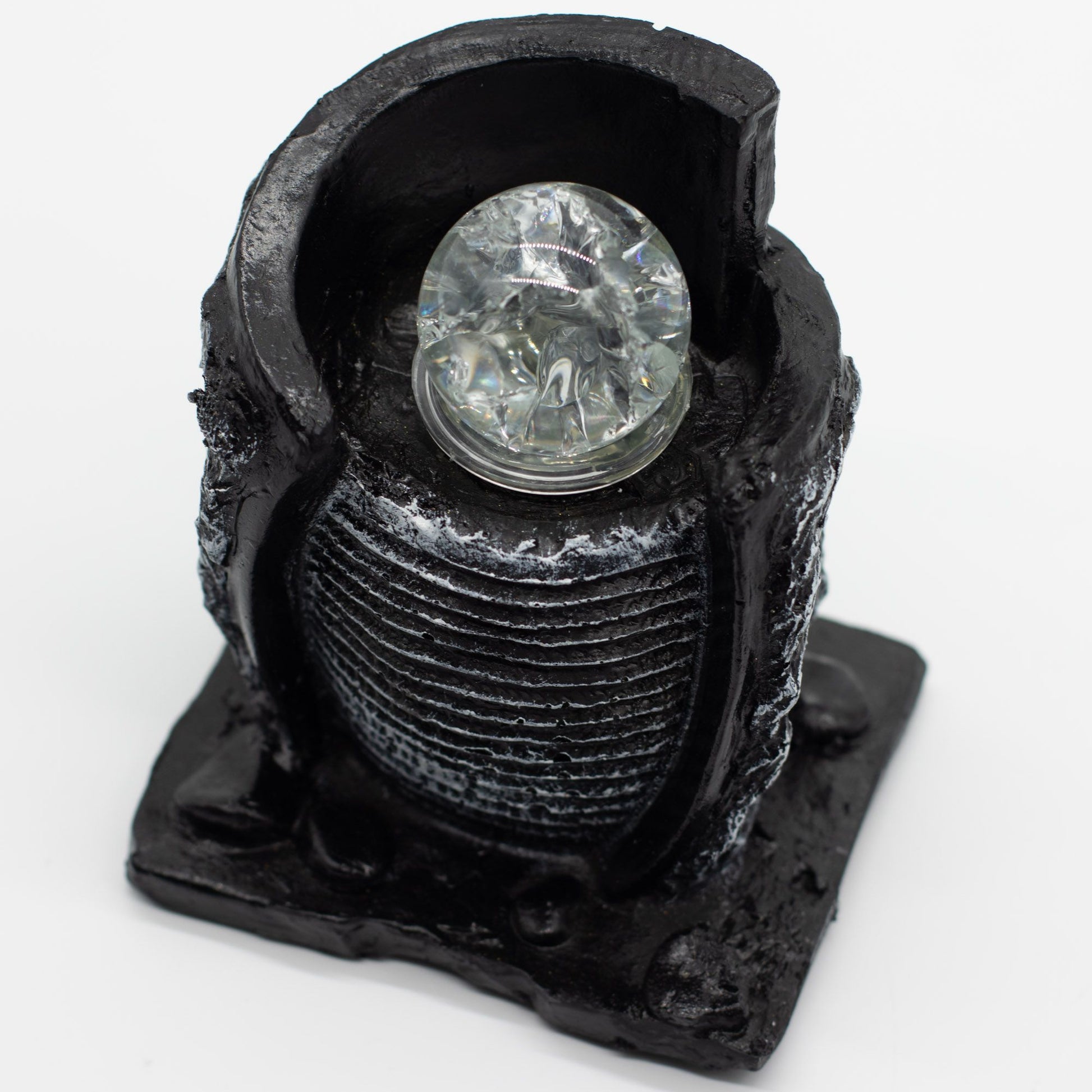 Tabletop Water Feature -15x13x20cm - Water Pot & Crystal Ball