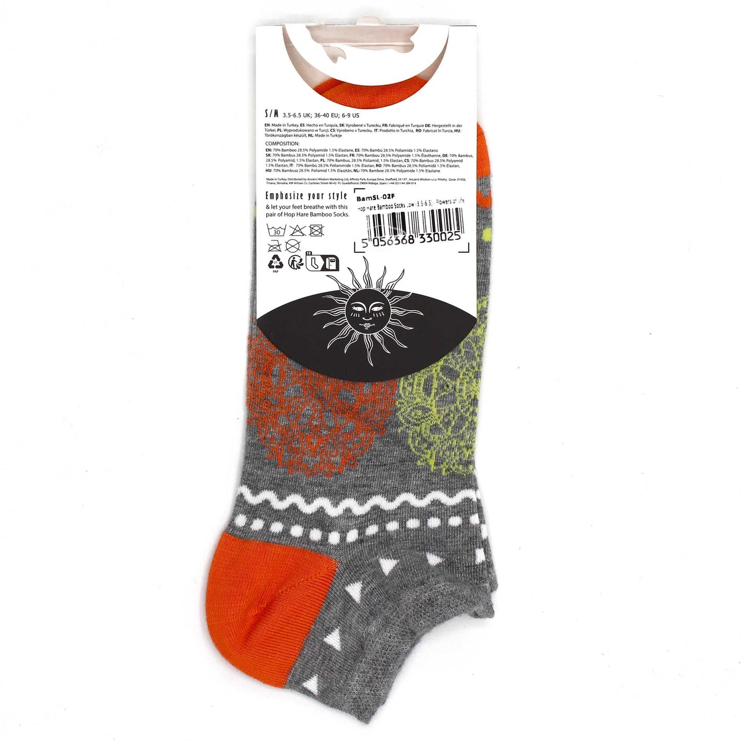 S/M Hop Hare Bamboo Socks Low (36-40) - Flowers of Life