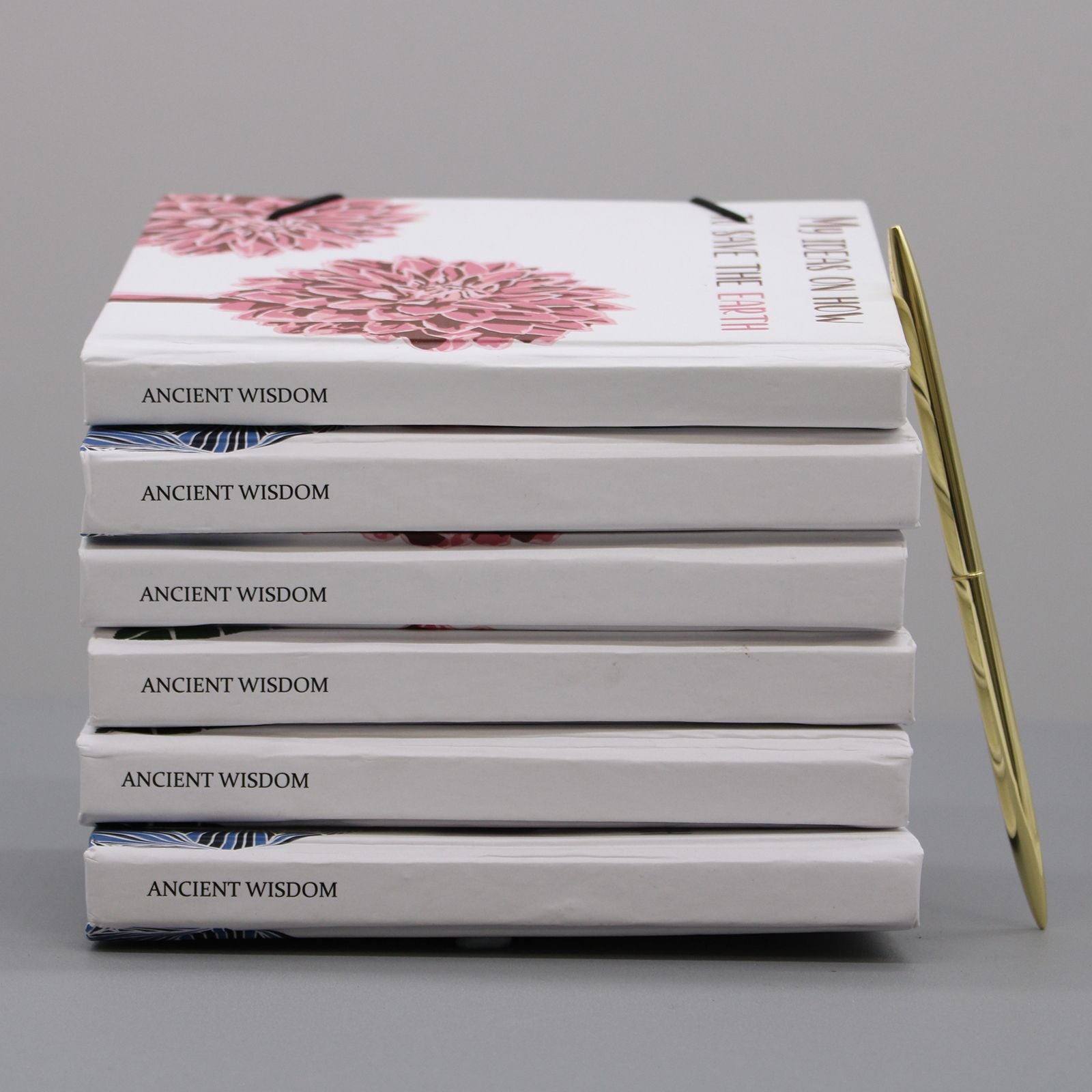 Small Notebook with strap - Flowers in the same garden