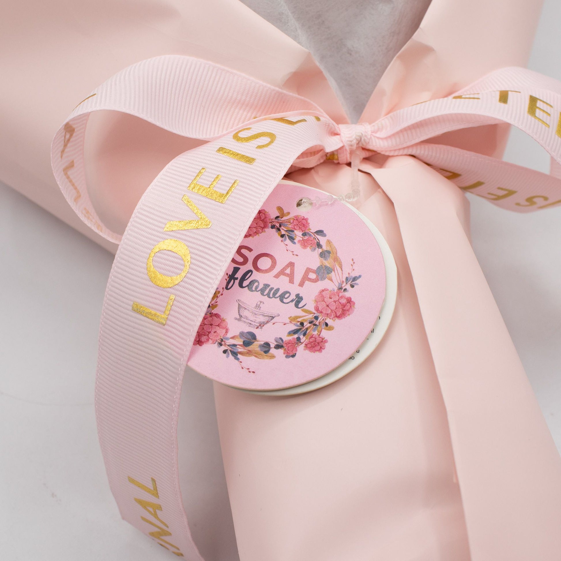 Large Pink Roses Bouquet - Love is Eternal -  Gift Card