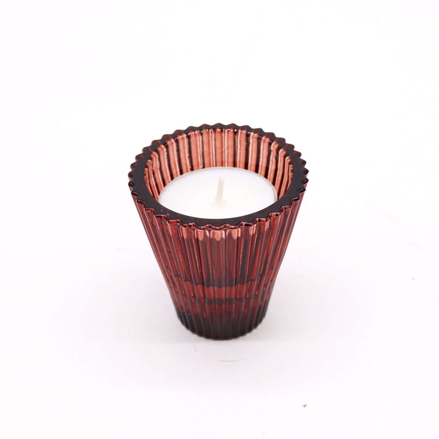 Set of 2  Flip Dinner Candle / Tealight Holder - Vampire Red