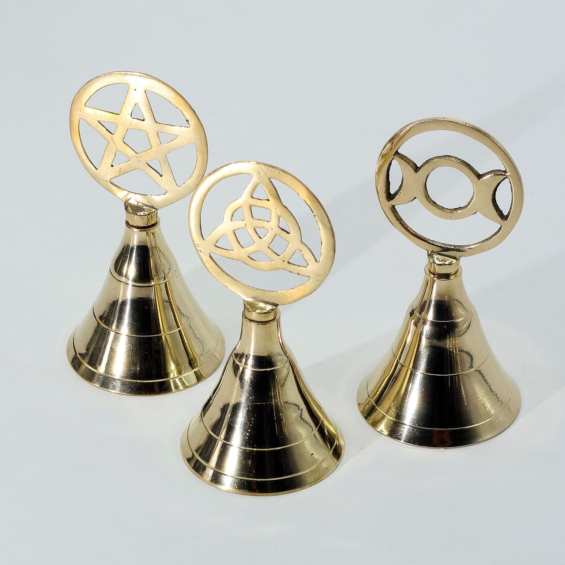 Altar Brass Bell - Three Moon