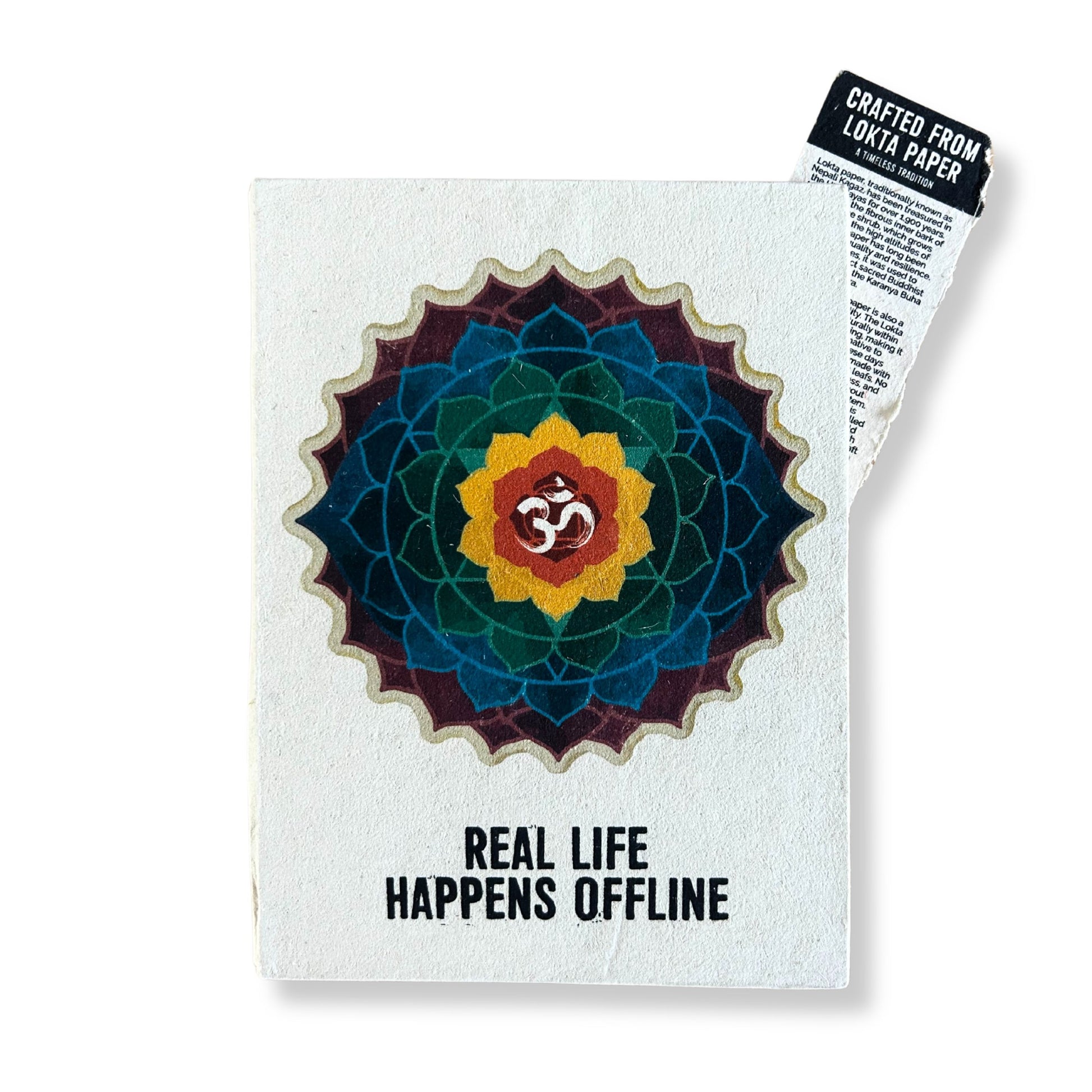Lrg Lokta Inspiration Notebook (21x15cm) - 45 leafs - Real Life - inc bookmark