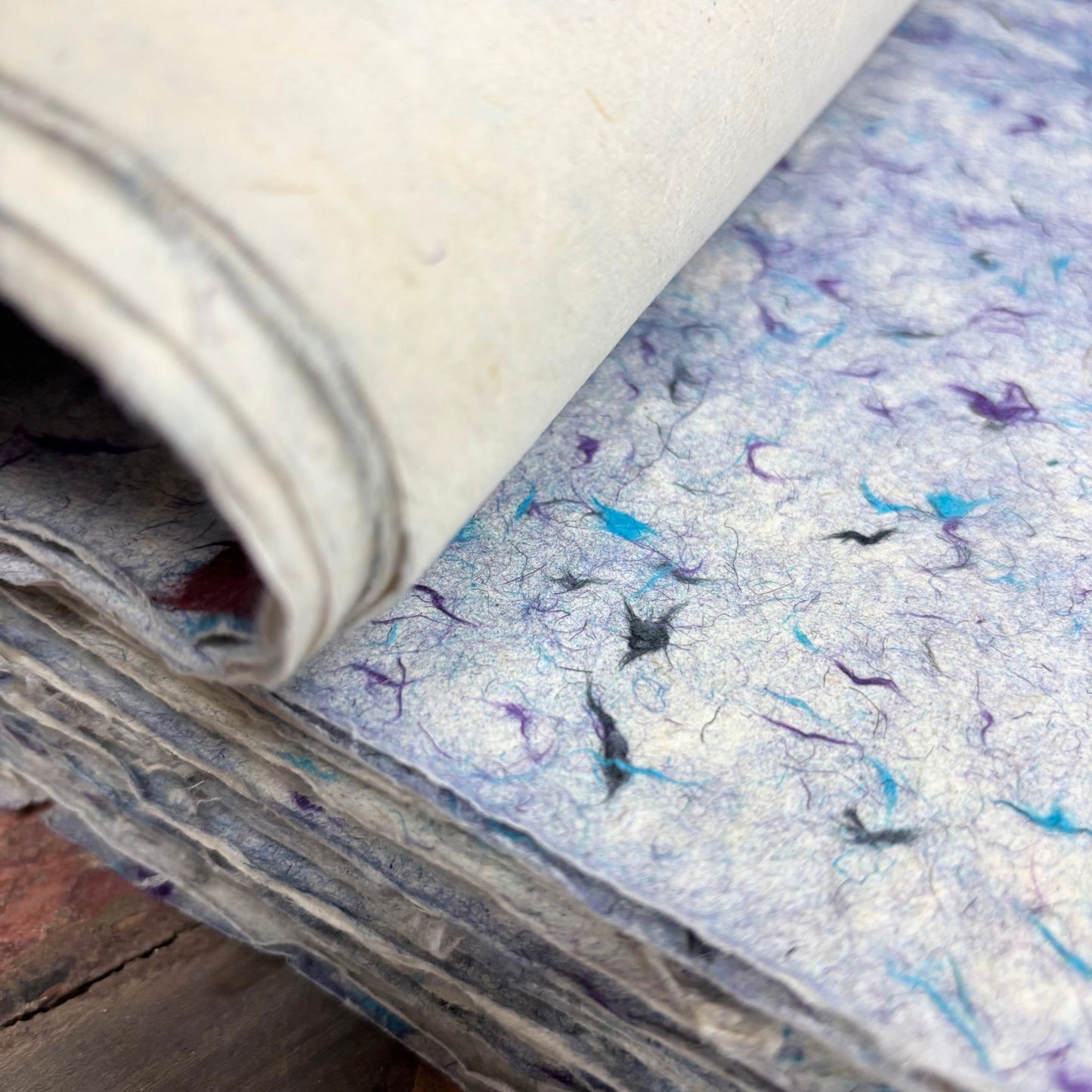 Lokta Craft / Wrapping Paper (51x76cm) - Blue Cotton