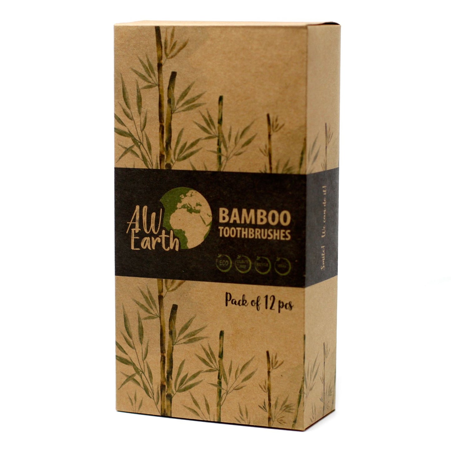 1x Bamboo Toothbrush - Charcoal Medium Soft